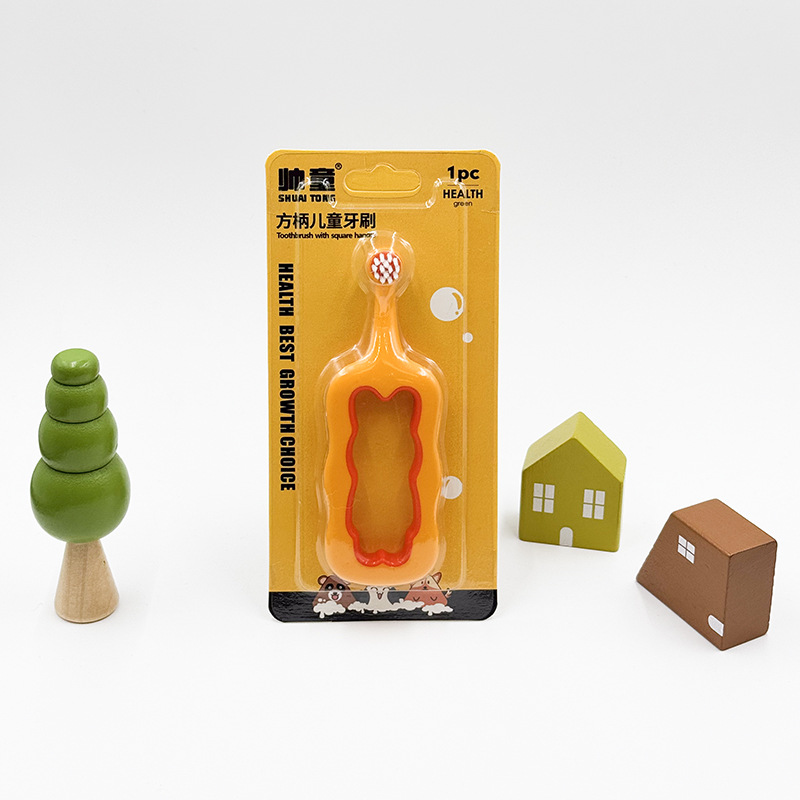 Mango de montaje en tarjeta chino, cepillo de dientes de cerdas suaves, cepillo de dientes para niños, boca de cerdas suaves para bebés de 1 a 6 años