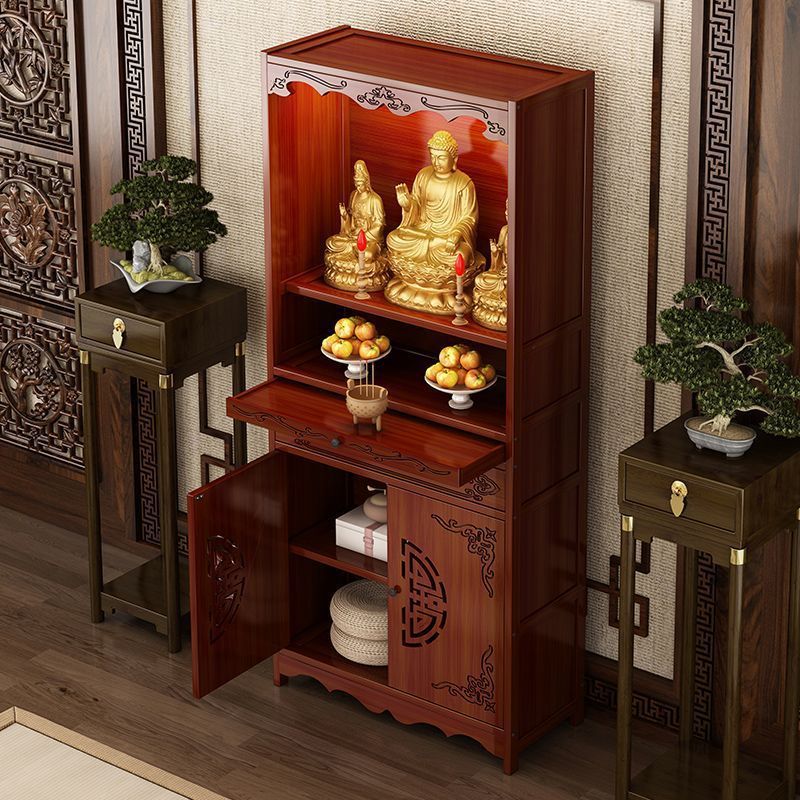 门厅玄关柜供奉台条案供桌一体新中式立柜摆台柜财神爷柜子案台桌