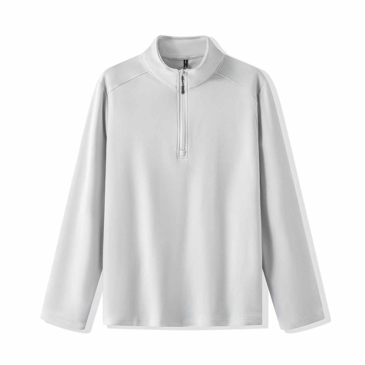 Otoño y invierno de terciopelo de terciopelo de cuello de hombre chaqueta caliente de medio cremallera de cuello alto camiseta de camisa de manga larga