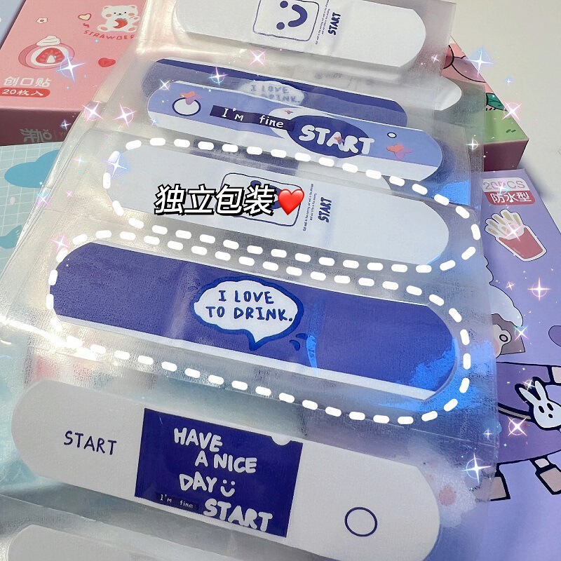 活力ある日々漫画風絆創膏卸売 かわいい高品質装飾絆創膏 かわいい防水通気性|undefined