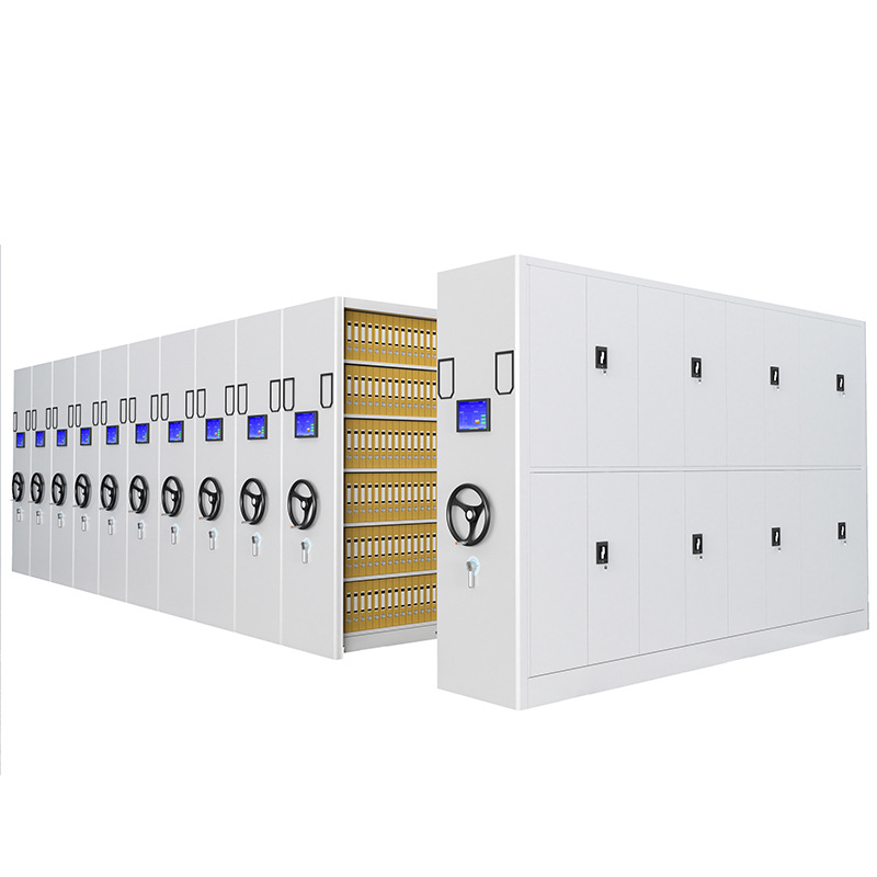 Estante compacto gabinete archivador gabinete eléctrico manivela archivo móvil certificado gabinete completo inteligente sistema de archivos inteligente