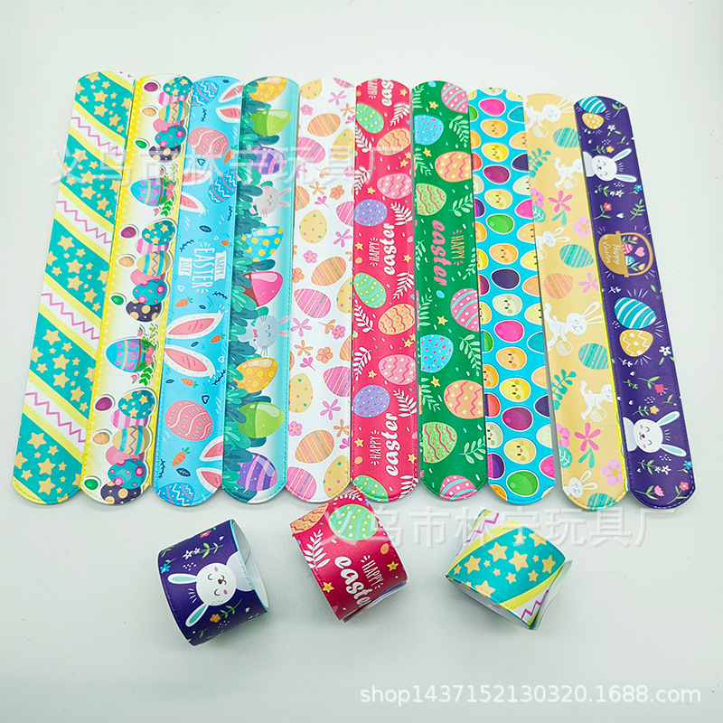 2022 versión Cruz-frontera Pascua anillo pulsera PVC huevo anillo pulsera propia copyright