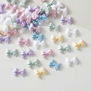 Bow nail accessories fine flash mermaid Ji macaron color resin accessories diy nail hairpin accessories wholesale