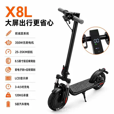 Yidouyi Electric Scooter Foldable for Qatlanan elektrik skuterlər - x8l-black-front-shock-absorption