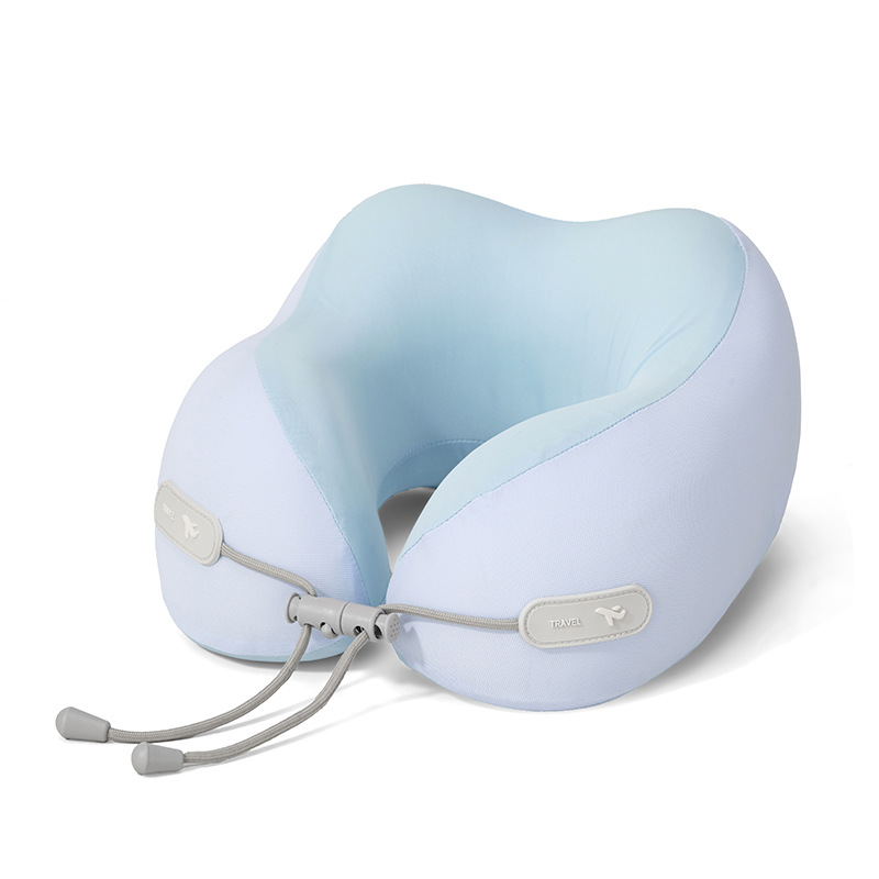 Verano helado sensación fría protección de cuello almohada en forma de U portátil almacenable memoria almohada de cuello de algodón almohada de avión almohada al por mayor existencias