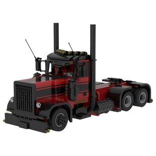 Building Blocks Cross-Border Moc-32428 1:17 Red and Black Truck Kit with Power Function 2307+