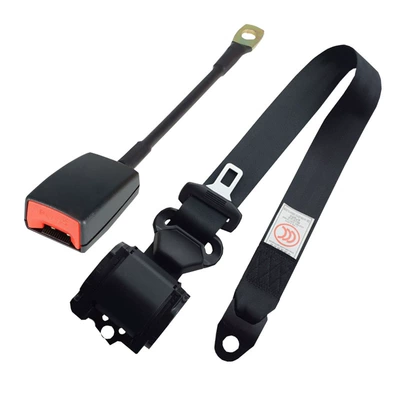 Retractable Emergency Locking Three-Point Seat: Car seat belt - plastic-coated-k3-retractor-30cm-steel-wire-base