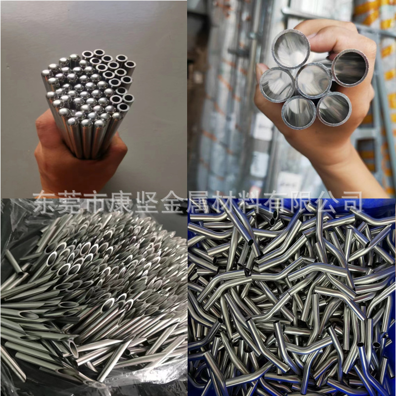 直供201 304不锈钢圆管无缝精密管内外光亮管 毛细管折弯封头斜口