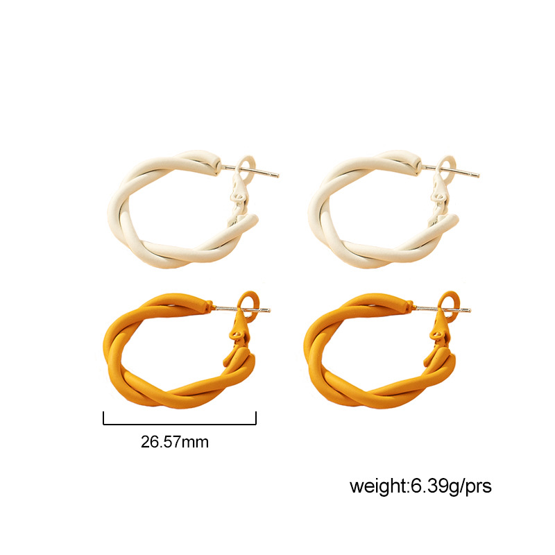 Korean Twisted Resin Earrings Wholesale display picture 1