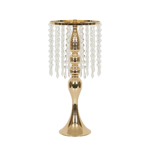 婚庆道具欧式铁艺花器主桌装饰插花器签到台水晶桌花器皿花架摆件