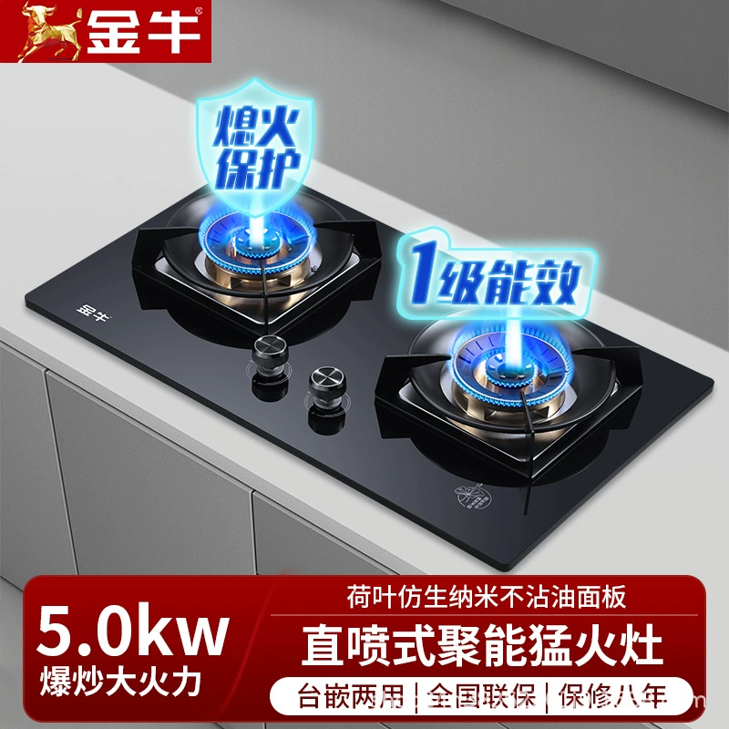 Газовая плита Jinniu Домашняя двойная плита газовая плита газовая плита с двойным измерением