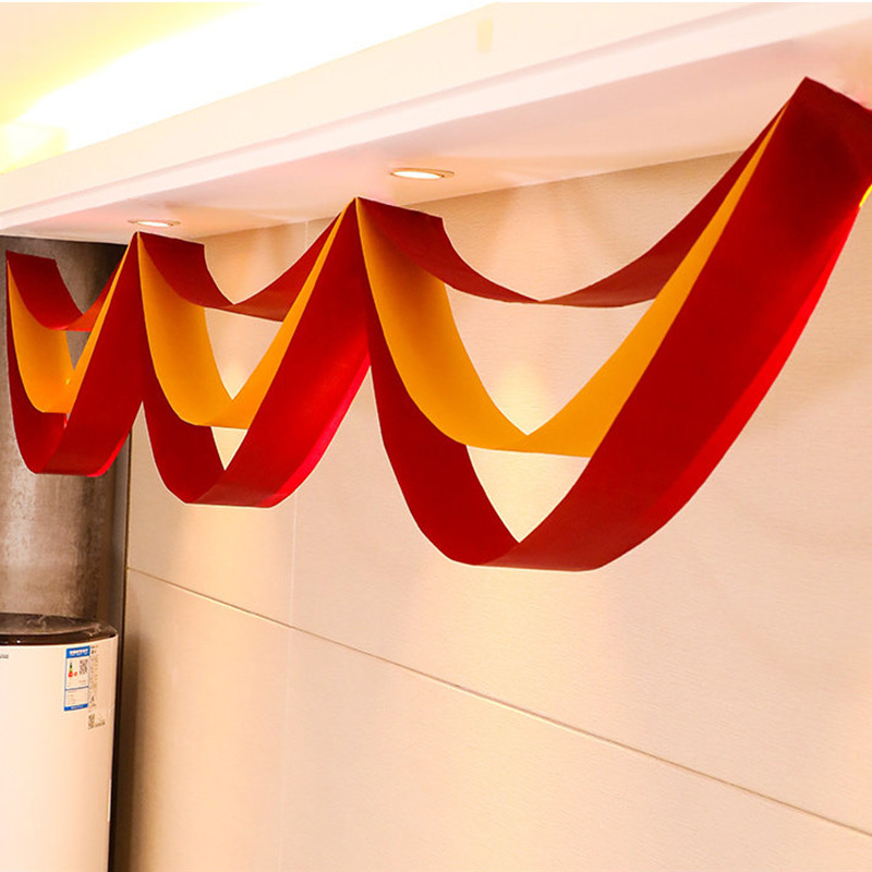 Boda boda habitación decoración tienda apertura decoración aniversario año nuevo boda navidad decoración vino rojo ola bandera