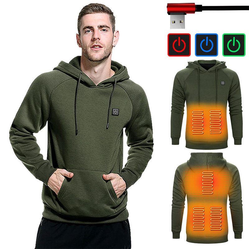 Winter outdoor intelligent heating sweater USB charging heating warm clothes factory source supply cross-border hot sale products