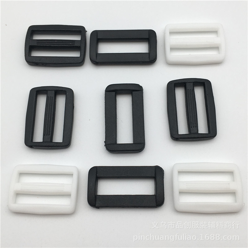 厂家现货批号塑料二档扣三档扣 箱包织带口字日字调节扣