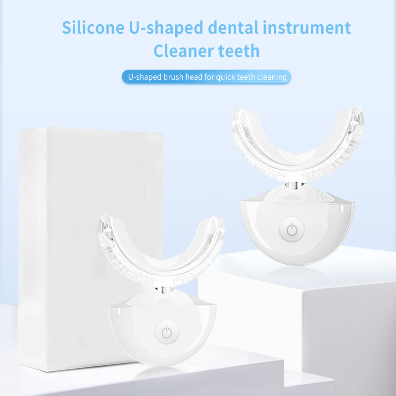 New U-shaped tooth beauty instrument portable tooth whitening instrument tooth washer Sonic tooth cleaner household children's tooth cleaner