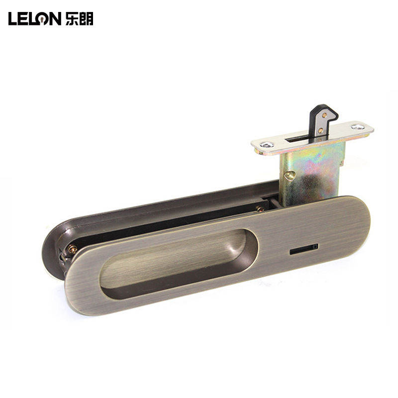 Cerradura de puerta deslizante de gancho oval personalizada aleación de zinc cerradura de puerta deslizante de baño de cocina cerradura de puerta deslizante de balcón doméstico cerradura de puerta deslizante japonesa
