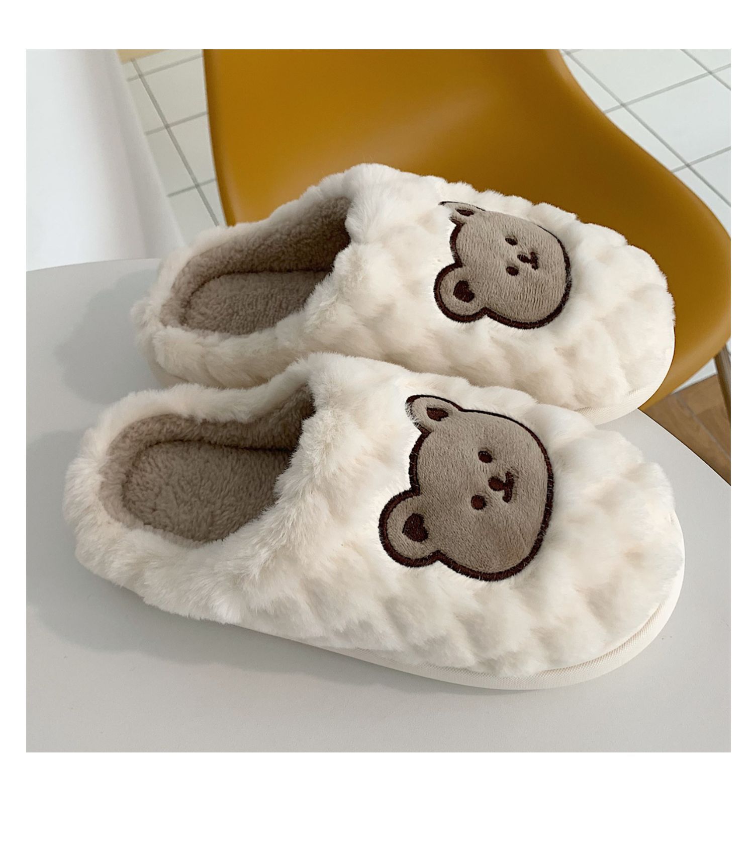 Women's Fashion Bear Round Toe Cotton Slippers display picture 9