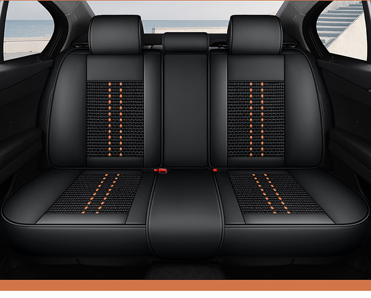 23 new car seat cushion summer breathable ice silk leather seat cushion five-seat car universal seat cushion cover
