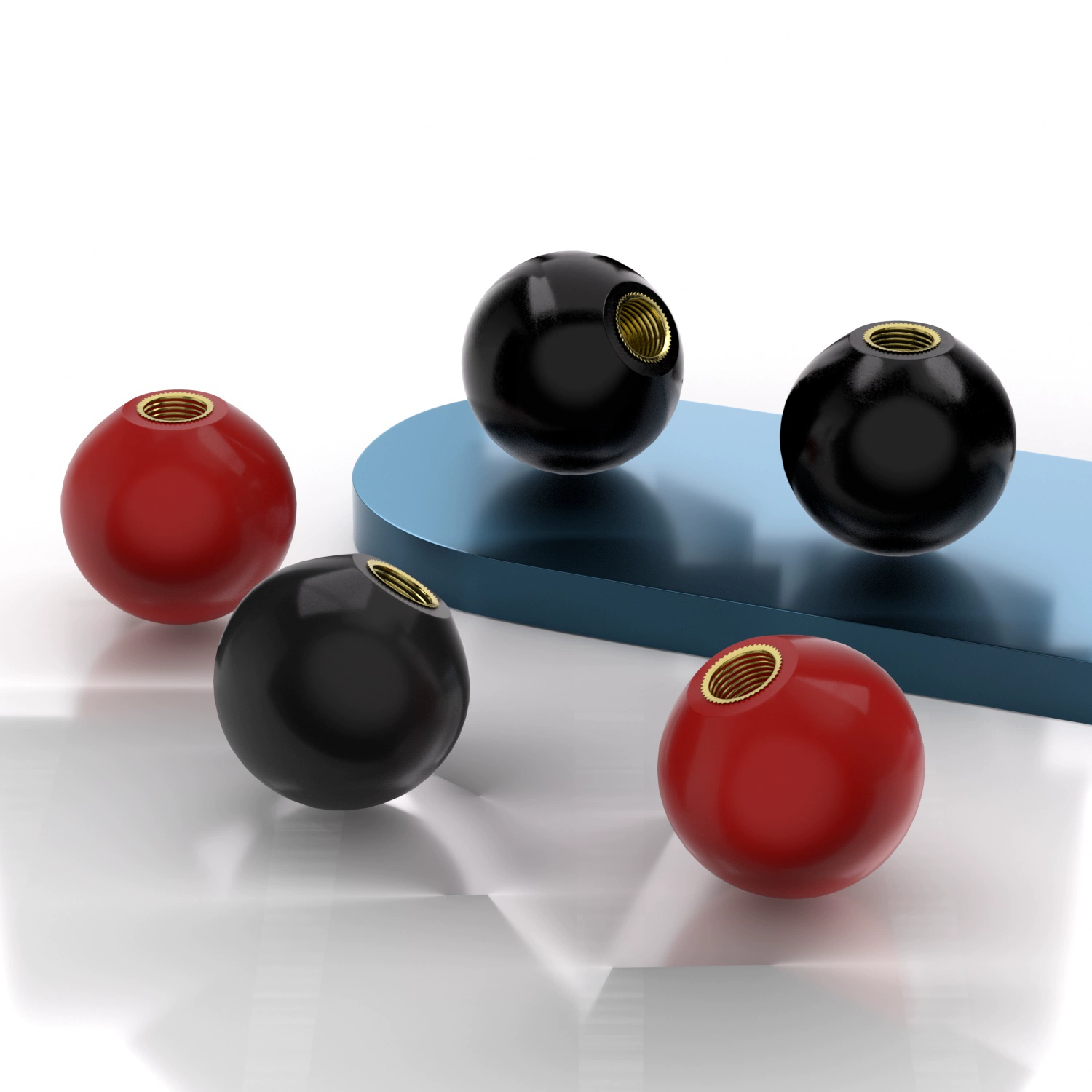 ✅ Бакелитовая ручка, пластиковый шарик, приводной стержень, ручка с шаровой головкой, красный медный сердечник, черный железный сердечник, бакелитовый шарик M4M8-M