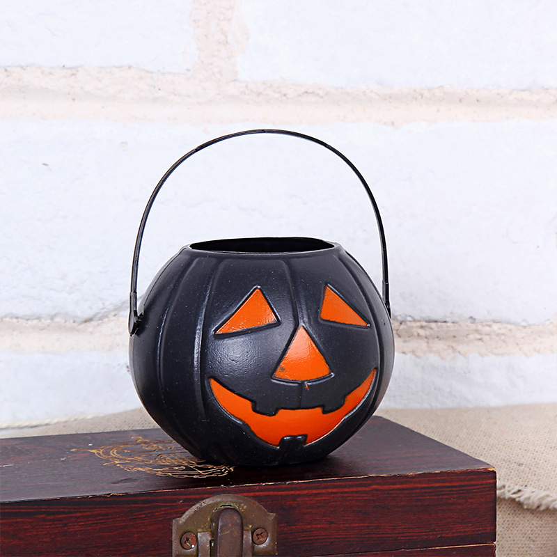 ハロウィーンカボチャ缶バー装飾品カボチャ桶幼稚園児童キャンディー袋手提げカボチャ灯|undefined