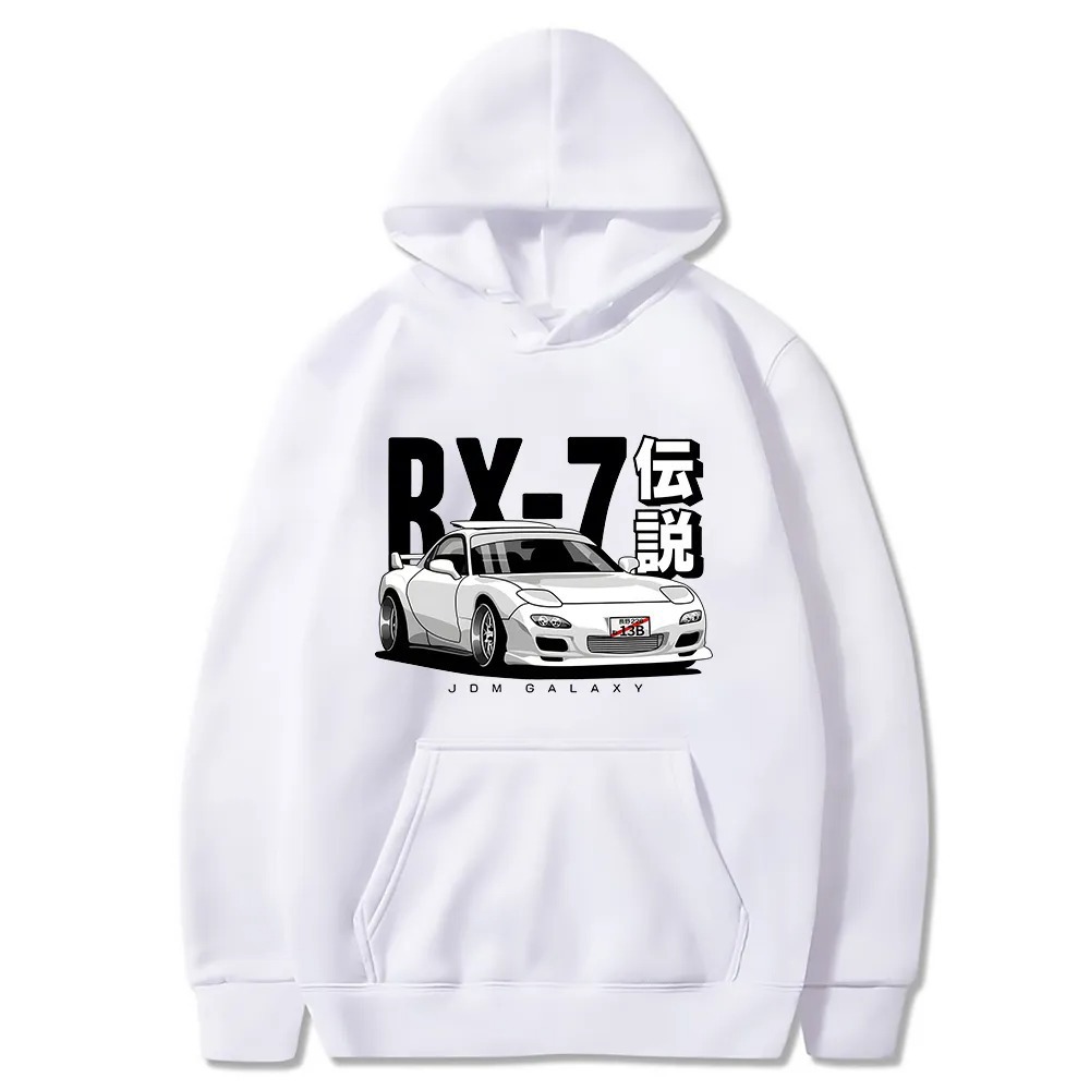 2024 ndy hoodie retro RX7 FD Drift Japanese car print breath
