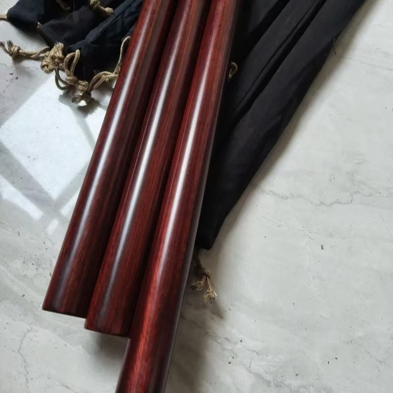 小叶紫檀圆棒擀面杖健身武术棍 太极棍防身把玩棍瑜伽棍花棍老料|undefined