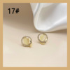 Silver needle, design earrings, retro advanced ear clips, silver 925 sample, cat's eye, trend of season, high-quality style, wholesale