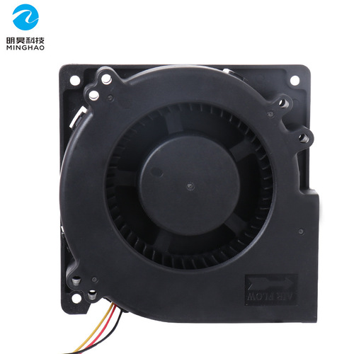 Blower 12032 turbine with round mouth 12CM large air volume double ball 12V24V5V centrifugal cooling fan