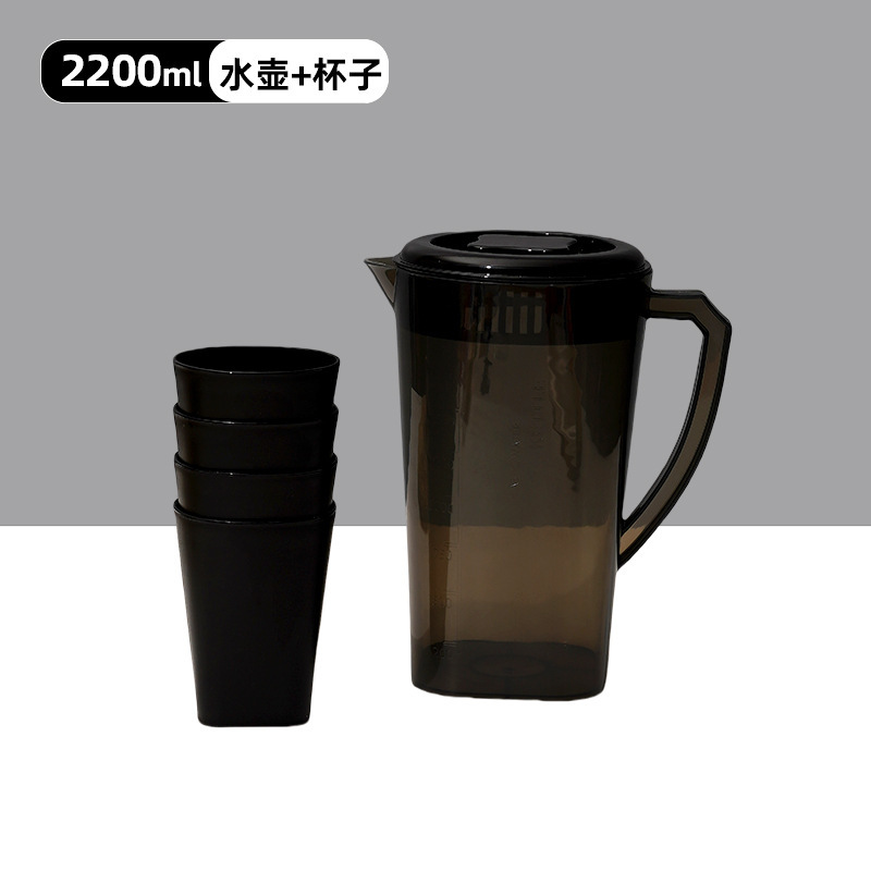 跨境塑料冷水壶耐热耐高温大容量凉水壶果汁扎壶高颜值凉水杯家用|undefined
