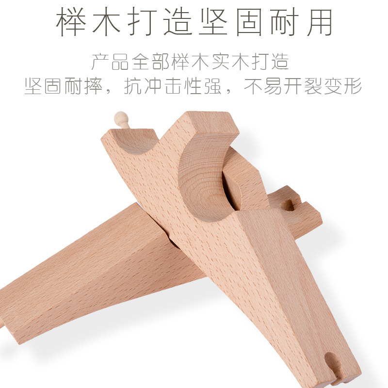 Vía de tren de madera de los niños directos de fábrica ensamblar bloques de construcción combinación variedad universal pista suelta educación temprana juguetes al por mayor