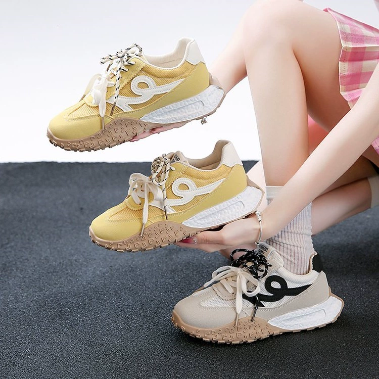 Женская обувь для папы на толстой подошве, весна-осень 2025, новый стиль, внутренняя обувь для морального развития, обувь Форреста Гампа, универсальная повседневная и удобная спортивная обувь для женщин