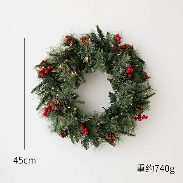 ❦❦❦♤♤45cmPE Leaf Mixed Garland [Includes Lights]❦❦❦♤♤