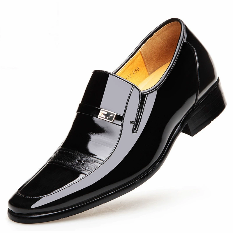 Деловые кожаные туфли REEHEMES небольшого размера, мужские кожаные туфли с увеличивающими внутренний рост, 6 см, мужские свадебные туфли из яркой кожи из натуральной воловьей кожи