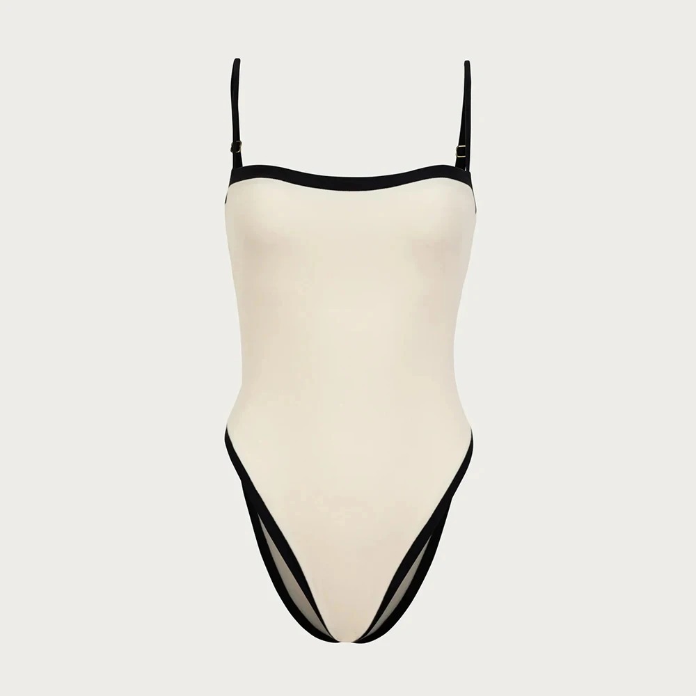 Women's Gender Sexy Style Women's Sexy Color Block 1 Piece One Piece Swimwear
