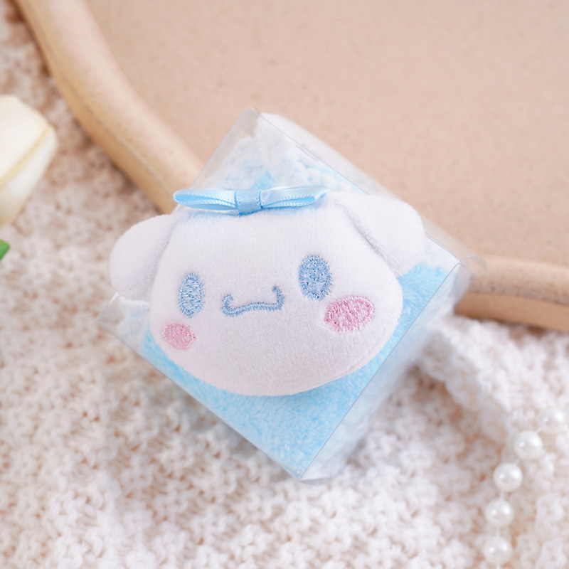 Blue cinnamon dog+pvc box / 30*30cm