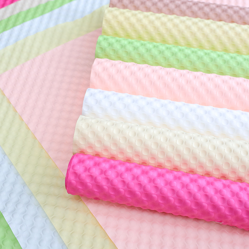 新款立体泡芙纸压纹加厚防水风华艺术纸花束造型鲜花包装花店资材