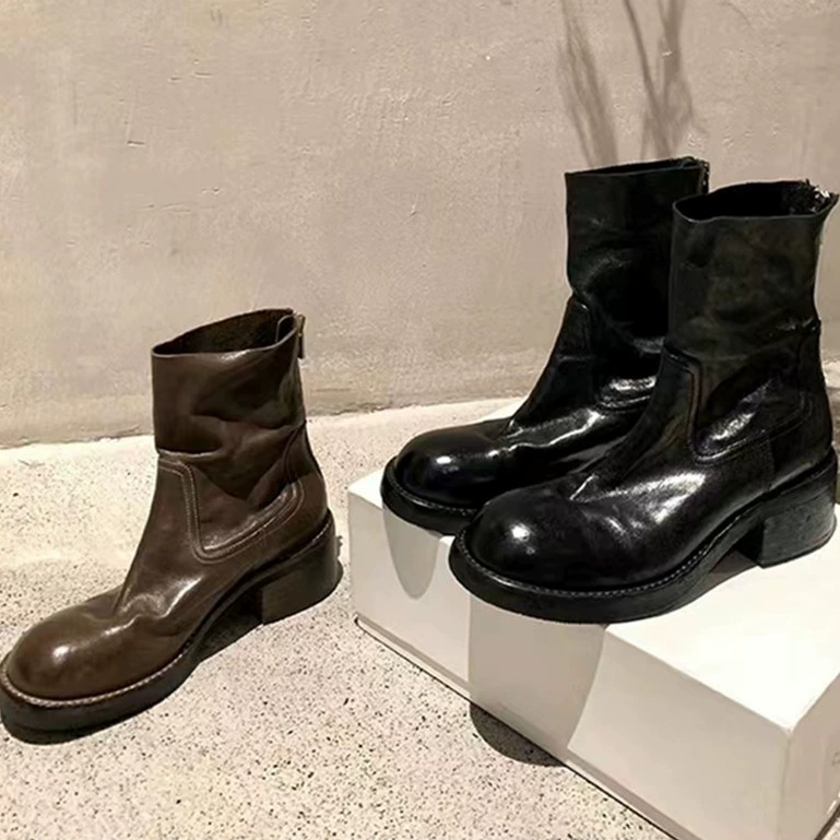 Martens, демисезонные полусапоги на молнии, 6 см