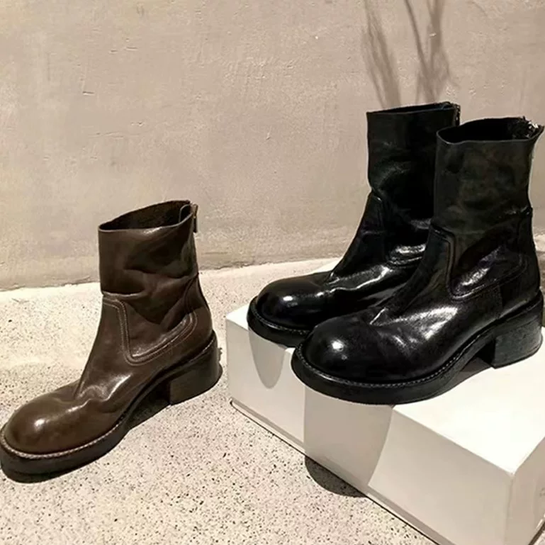 Martens, демисезонные полусапоги на молнии, 6 см