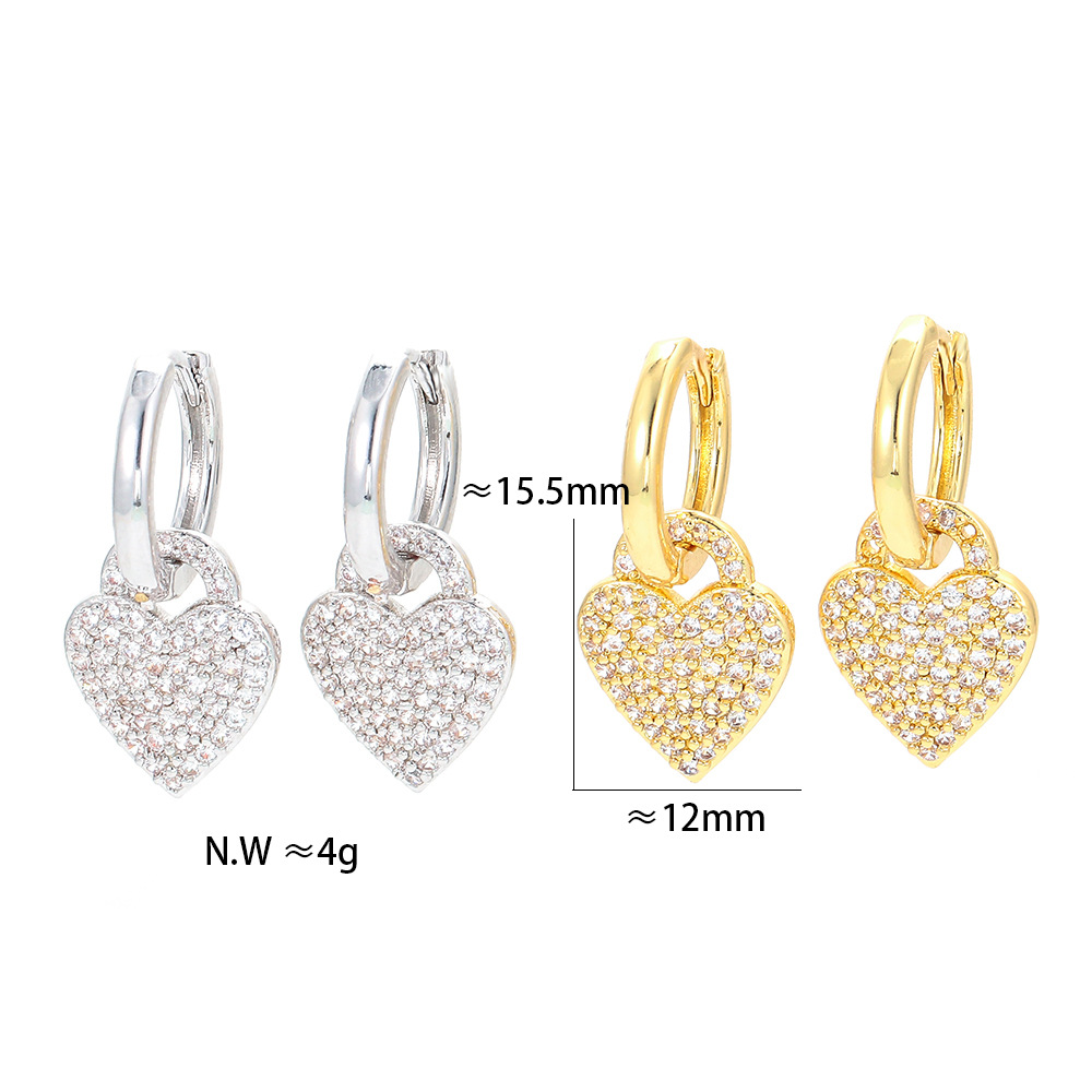 Korean Peach Heart Earrings Wholesale display picture 3