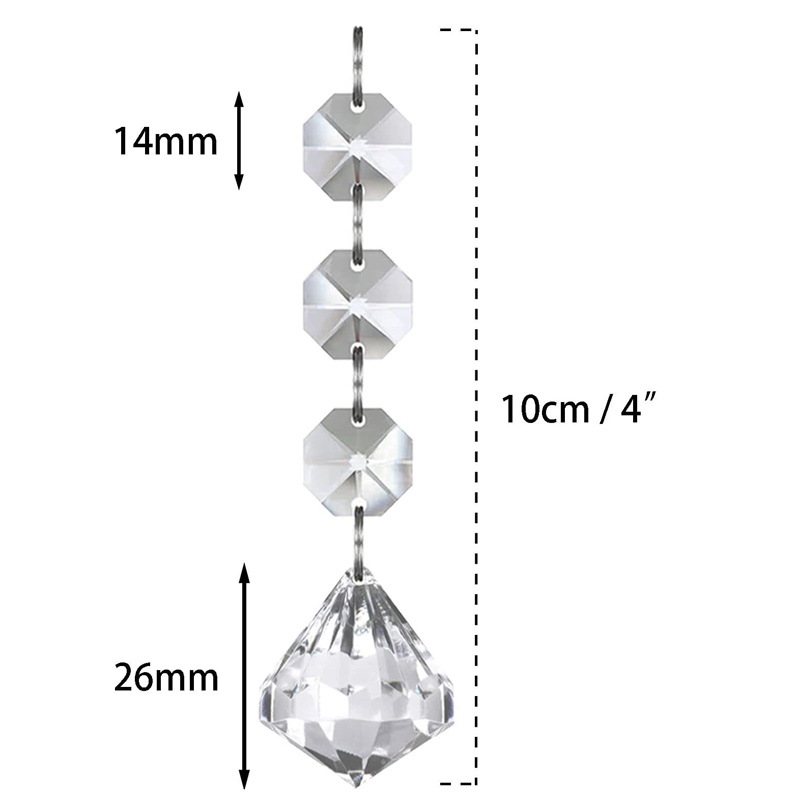 Juego de gotas de diamantes acrílicos de 1 hilo