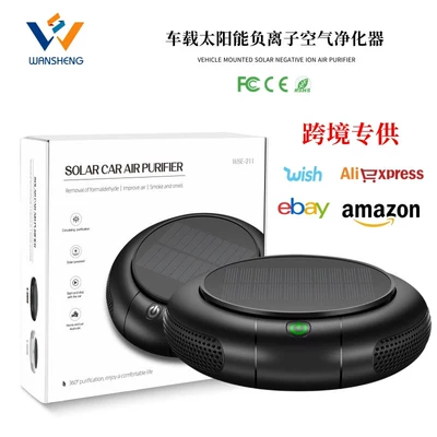 Vehicle-Mounted Air Purifier, Negative Ion Household Solar Air Purifier, Highly Efficient and Portable, Solar-Powered