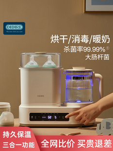 Oidire Constant Temperature Water Kettle All-Glass Constant Temperature Water Kettle Drying Two-In-One Household Baby Bottle Sterilizer Cabinet