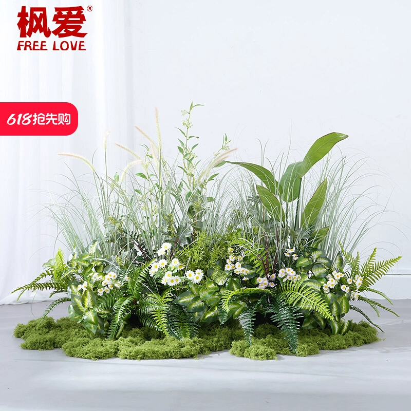 Искусственные цветы для ландшафтного дизайна, искусственные цветы и зеленые растения для украшения интерьера, высококачественная легкая роскошная мягкая мебель, ландшафтные растения для витрин, флористическое искусство.