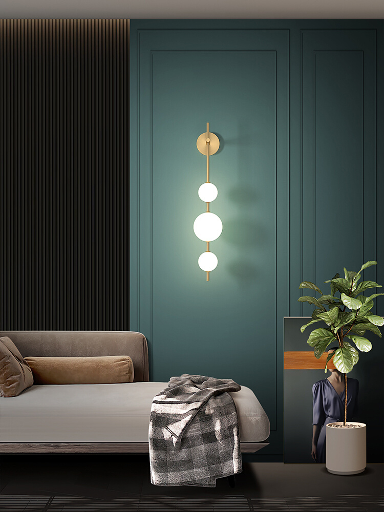 Copper modern design lantern for bed for living room