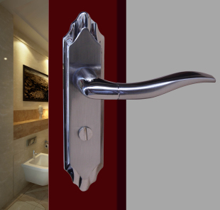 Aluminum alloy toilet door lock keyless kitchen toilet bathroom silent door lock handle core universal