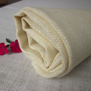 60 Full/Half Bleached Burlap Jute Sack Cloth Decoration Background Cloth DIY Handmade Fabric Half Meter Clearance