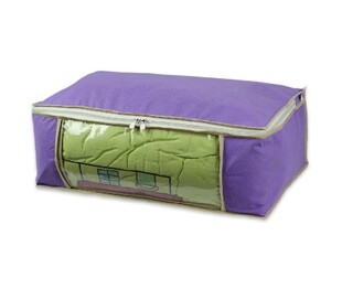 Thickened Storage Bag Transparent Window Organizer Bag Non-woven Clothing Cotton Quilt Anti
