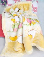 W1TY新生婴儿毛毯双层加厚秋冬季拉舍尔儿童幼儿园盖毯宝宝午