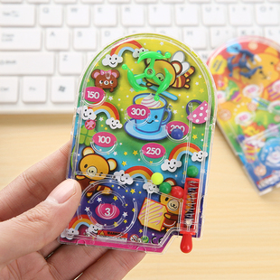 Creative Children's pinball plate cartoon animal handheld maze game machine catapult scoring machine Prize small gift toy