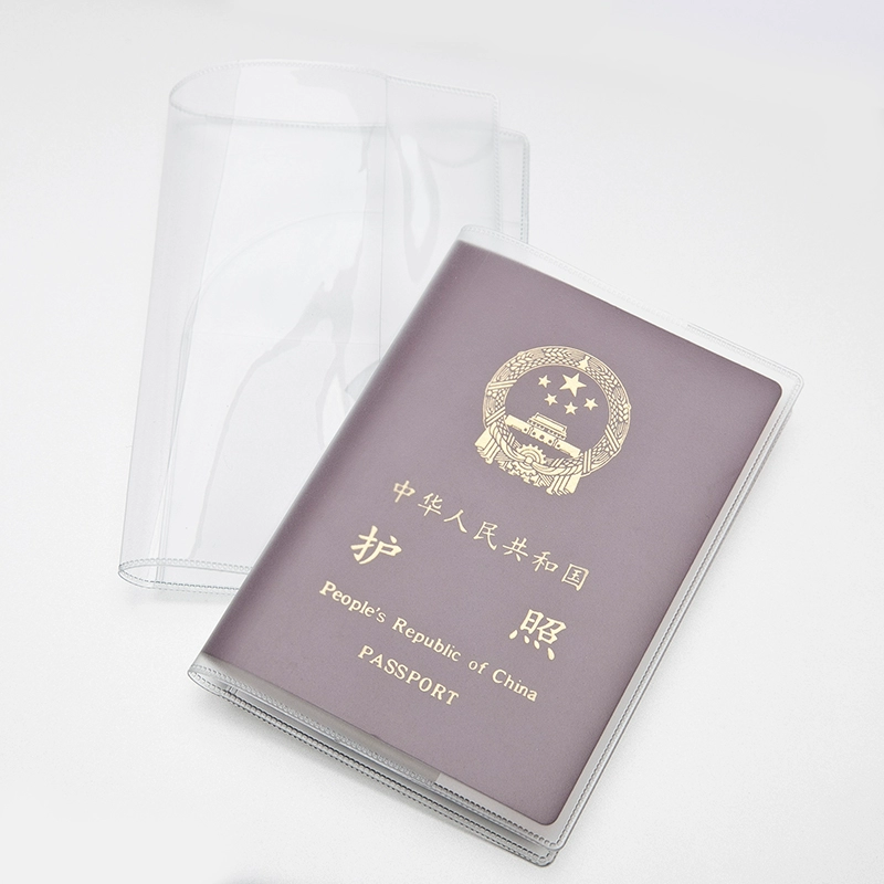 Matte transparent passport case for traveling, protective case